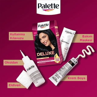 Palette Deluxe Gece Mavisi Hair Dye - Long-Lasting Vibrant Night Blue Hair Color with Nourishing Properties Palette Deluxe Gece Mavisi Hair Dye - Vibrant Night Blue Color hair dye, long-lasting hair color, nourishing hair dye, Gece Mavisi hair color, Palette Deluxe Saç Boyası, Night Blue hair dye, vibrant hair color, healthy hair dye, cosmetic, beauty, hair care