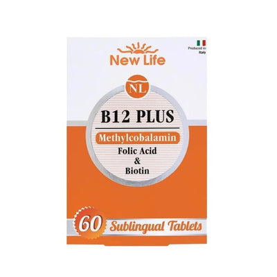 New Life Vitamin B12 Supplement Sublingual Tablets - Boost Energy, Immune System Support, 60 Count