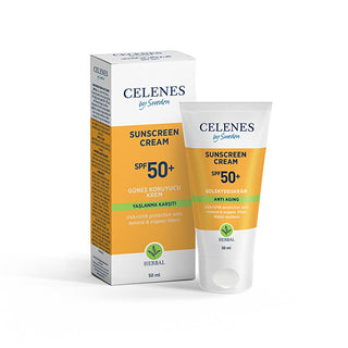 Celenes Herbal: SPF 50+ Anti-Aging Sunscreen - Protect & Rejuvenate Sensitive Skin with Collagen, Fragrance & Paraben Free, Water Resistant - 1.69 fl oz Celenes: SPF 50 Anti-Aging Sunscreen - Sensitive Skin Protection Anti-aging sunscreen, SPF 50+ sunscreen, Sunscreen for sensitive skin, Mineral sunscreen, Organic sunscreen, Water resistant sunscreen, Paraben free sunscreen, Fragrance free sunscreen, Alcohol free sunscreen, Collagen sunscreen, Sunscreen, Facial Sunscreen, UVA/UVB protection, Skin rejuvenati