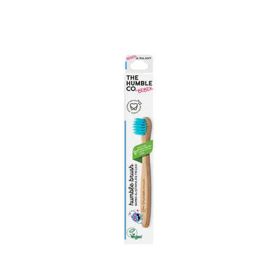 The Humble Co Baby Training Toothbrush - Eco-Friendly Bamboo Handle, Soft Bristles for Gentle Infant Oral Care