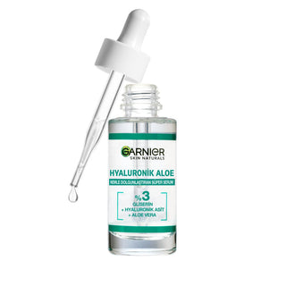 Garnier Hyaluronic Aloe Vera Hydrating Super Serum - Plump & Smooth Skin - Anti-Aging Facial Serum for All Skin Types Garnier Hyaluronic Aloe Serum: Hydrate, Plump & Smooth Skin hyaluronic acid serum, aloe vera serum, hydrating serum, anti-aging serum, Garnier serum, skin plumping serum, facial serum, serum for dry skin, serum for sensitive skin, 3% glycerin serum, Garnier, hyaluronic acid, aloe vera, hydrating, anti-aging, skin plumping, dry skin, sensitive skin, glycerin, facial, beauty, skincare, moistur
