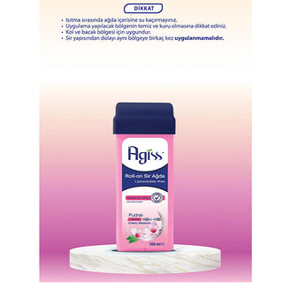 Agiss Roll-On Wax for Sensitive Skin - Natural Resin Hair Removal, Easy Application, Perfect for Legs & Arms - 3.38 fl oz Agiss Roll-On Wax - Gentle Hair Removal for Sensitive Skin roll on wax, hair removal wax, sensitive skin wax, natural resin wax, pudralı sir ağda, at home waxing, wax for legs and arms, hair removal for sensitive skin, wax, hair removal, sensitive skin, natural resin, at-home hair removal, waxing, legs, arms, beauty, personal care, women's hair removal, painless hair removal, sugar-free 