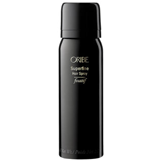 Oribe Mini Superfine Hair Spray - Light Hold, UV Protection, Vegan & Cruelty-Free Hair Styling Oribe Mini Superfine Hair Spray - Light Hold & UV Protection Hair spray, Light hold styling product, Vegan hair care, UV protection for hair, Oribe hair products, Mini hair products, Gluten-free hair care, Cruelty-free cosmetics, Hair styling products, Travel size hair care