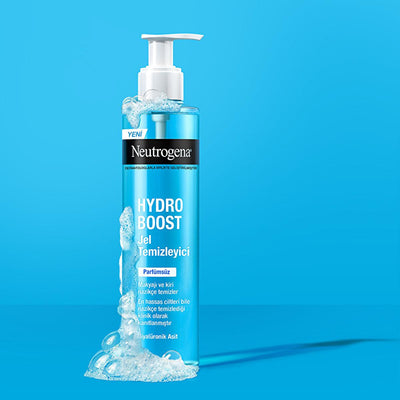 Neutrogena Hydro Boost: Fragrance-Free, Hydrating Gel Cleanser for Sensitive Skin | Hyaluronic Acid Face Wash, Gentle & 