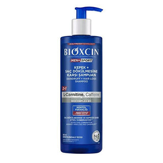 Bioxcin Men+ Sport Anti-Dandruff & Hair Loss Shampoo: Caffeine & BioComplex B11 for Strong, Refreshing Scalp - Dermatologically Tested Bioxcin Men+ Anti-Dandruff Hair Loss Shampoo | Healthy Scalp anti-dandruff shampoo, hair loss shampoo, men's shampoo, shampoo for hair loss and dandruff, caffeine shampoo, SLES free shampoo, Phthalate free shampoo, dermatologically tested shampoo, anti dandruff, hair loss, men's hair care, scalp care, BioComplex B11, menthol shampoo, refreshing shampoo, healthy scalp, strong