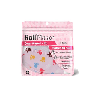 Roll Kids Mask - Girl 5 Pack