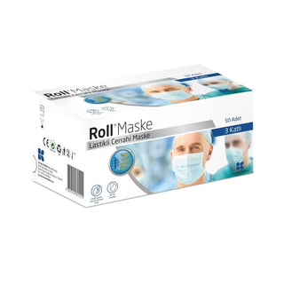 Roll Mask Elastic Surgical Mask 50 Pieces