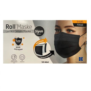 Roll Black Mask 50 Pieces