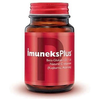 İmuneks Plus - Immune Support Supplement with Beta Glucan & Acerola Cherry - 30 Capsules