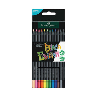 Faber Castell Black Edition: 12 Vibrant Colored Pencils for Black & White Paper - Soft Core, Break-Resistant, Sustainable Faber Castell Black Pencils: Vibrant Colors on Black Paper colored pencils, drawing pencils, coloring pencils, black paper pencils, vibrant colored pencils, ergonomic colored pencils, sustainable colored pencils, Faber Castell colored pencils, artist colored pencils, soft core colored pencils, art supplies, drawing, coloring, sketching, artists, hobbyists, art, vibrant colors, sustainabl
