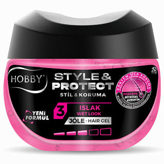 Hobby Style Hair Styling Gel with Procapil & Keratin - 13.53 fl oz, Eco-Friendly Packaging Hobby Style Hair Styling Gel - Procapil & Keratin hair styling gel, hair protection, procapil, keratin hair care, eco-friendly hair products, hair care, styling products, hair gel, environmentally friendly cosmetics, sustainable beauty, hair health