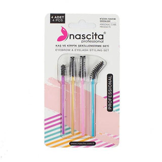 Nascita 4-Piece Eyelash and Eyebrow Shaping Brush Set - Precise Mascara Application, Versatile Makeup Tool Nascita 4-Piece Eyelash & Eyebrow Brush Set eyelash brush set, eyebrow grooming tools, mascara applicators, makeup brushes, beauty grooming set, Nascita, cosmetic brushes, makeup tools, beauty essentials, lash and brow care
