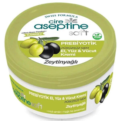 Cire Aseptine Soft Prebiyotik Moisturizing Cream - Nourishing Dry Skin with Olive Oil & Vitamin E, Dermatologically Test
