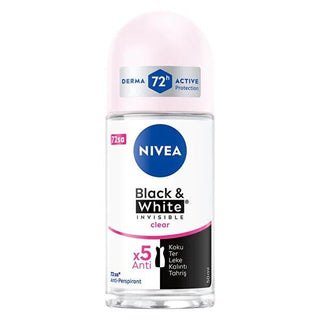 Nivea Invisible Black & White Roll-On Deodorant: 72-Hour Protection, Anti-Stain, Alcohol-Free, Perfect for Sensitive Skin Nivea Roll-On Deodorant: 72-Hour Protection & Anti-Stain Nivea deodorant, roll-on deodorant, 72 hour deodorant, anti-stain deodorant, white mark protection deodorant, yellow stain protection deodorant, alcohol-free deodorant, deodorant for sensitive skin, invisible deodorant, black and white deodorant, long-lasting deodorant, odor protection, sweat protection, clothing stain prevention, 