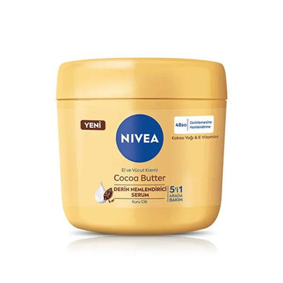 Nivea Moisturizing Body Cream with Cocoa Butter - 48 Hour Hydration, Nourishing Body Cream for Dry Skin Relief