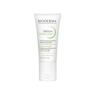 bioderma sebium global cover 30ml bottle, lightweight acne treatment, bioderma skincare product on display Bioderma Sebium Global Cover - Lightweight Moisturizer | 30ml Bioderma Sebium Global Cover - Lightweight Acne Treatment bioderma, sebium-global-cover, acne-treatment, lightweight-moisturizer, skin-care, non-comedogenic, hypoallergenic, oil-free, ai-generated, cosmetic