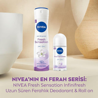 NIVEA Fresh Sensation Deodorant Spray for Women - Long-Lasting Anti-Perspirant Protection, 72-Hour Freshness, Dermatologically Tested, Alcohol-Free NIVEA Fresh Sensation Deodorant Spray - 72hr Protection NIVEA Fresh Sensation Deodorant Spray, Long-lasting deodorant for women, Anti-perspirant deodorant spray, Dermatologically tested deodorant, Alcohol-free deodorant spray, Women's personal care, Deodorant for sensitive skin, Long-lasting freshness, Anti-perspirant protection, NIVEA INFINIFRESH formula