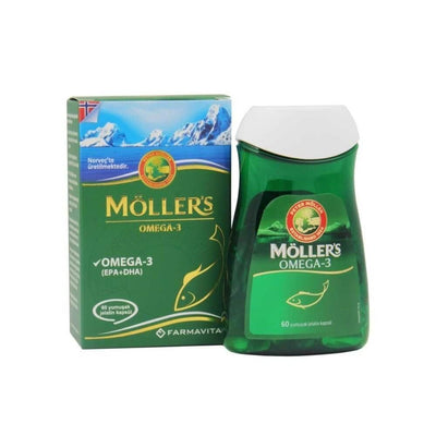 Möller's Mšller's Omega-3 Fish Oil Capsules - 60 Count, Heart & Brain Health Support