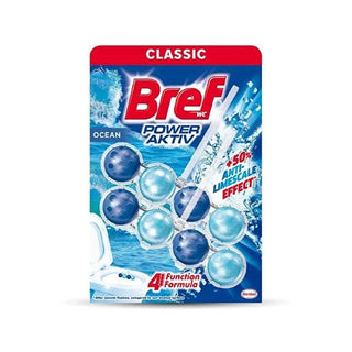 Bref Power Aktif Okyanus Toilet Cleaning Block - Long Lasting Freshness, 4-Function Formula, Prevents Limescale Buildup Bref Power Aktif Okyanus Toilet Cleaning Block - Long Lasting Freshness Toilet cleaning block, Bref Power Aktif, Okyanus Temizleyici, Toilet hygiene, Long-lasting freshness, toilet cleaning, hygiene products, bathroom cleaning, limescale prevention, freshness, cleaning solution, household essentials