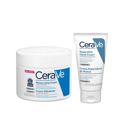 CeraVe Hydrating Skincare Set: Moisturizing Cream & Hand Cream - Intense Dry Skin Relief & Barrier Repair, Fragrance-Fre
