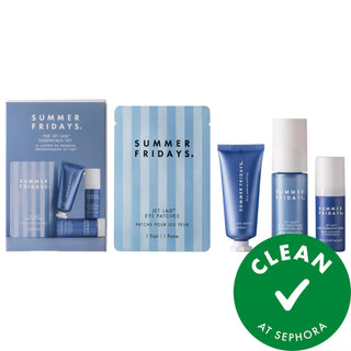 Summer Fridays Jet Lag: Hydration Essentials Travel Skincare Set - Vegan, On-The-Go Moisture, Dry Skin Relief Summer Fridays Jet Lag Set: Travel Hydration & Dry Skin Relief jet lag skincare, travel hydration set, vegan skincare set, dry skin travel kit, hydrating face mist, deep hydration serum, eye depuffing patches, mini skincare set, summer fridays jet lag, on-the-go hydration, skincare set, travel skincare, vegan skincare, dry skin relief, hydrating mist, hydration serum, eye patches, mini skincare, sen