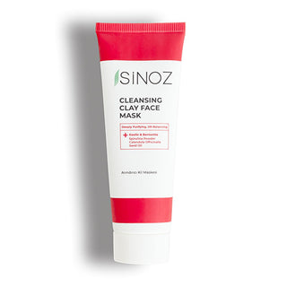Sinoz Acne & Blackhead Purifying Facial Mask: Deep Pore Cleansing, Oil Control, and Natural Extracts for Clearer Skin Sinoz Acne Mask: Purify Pores & Clear Blackheads - Natural Formula acne face mask, blackhead removal mask, pore cleansing mask, oily skin mask, deep cleansing face mask, natural clay mask, facial treatment for acne, skin purifying mask, acne treatment, blackhead treatment, pore minimizer, oil control, kaolin clay, calendula extract, cucumber extract, chamomile extract, facial mask, skin care