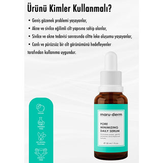 maruderm bha and peptide serum 30ml bottle, maruderm skin care serum close-up, pore minimizing serum application Maruderm BHA and Peptide Skin Care Serum - Pore Minimizer | 30 ml Maruderm BHA Peptide Serum - Pore Minimizer | 30 ml maruderm, bha-serum, peptide-serum, pore-minimizer, skin-care, oily-skin, anti-aging, serum-30ml, facial-serum, ai-generated