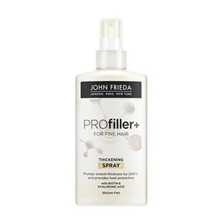 John Frieda PROfiller+ Hair Thickening Spray: Biotin & Hyaluronic Acid for Fine Hair - Heat Protection, Volumizing, Silicone-Free, Vegan, 5.07 fl oz John Frieda Hair Thickening Spray - Volumize Fine Hair hair thickening spray, fine hair volumizer, biotin hair spray, hyaluronic acid hair, vegan hair thickening product, heat protectant for fine hair, hair breakage treatment, silicone free hair spray, hair growth spray, fuller looking hair, hair volumizer, hair thickener, biotin, hyaluronic acid, heat protecti