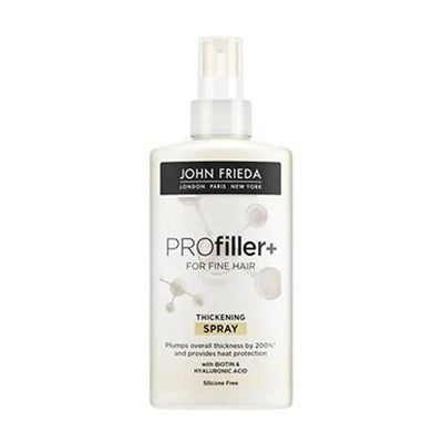 John Frieda PROfiller+ Hair Thickening Spray: Biotin & Hyaluronic Acid for Fine Hair - Heat Protection, Volumizing, Sili