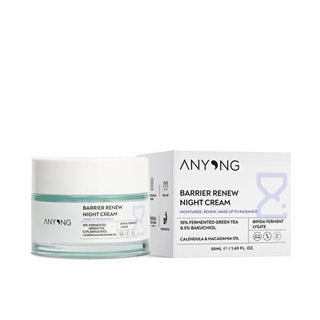 Anyong Bariyer Onarıcı Gece Kremi - Anti-Aging Night Cream for Dry Skin, 1.69 fl oz Anyong Night Cream - Anti-Aging Hydration, 1.69 fl oz night cream, anti-aging skincare, hydrating cream, skin barrier repair, natural skincare ingredients, fermented green tea, bakuchiol, hyaluronic acid, glycerin, dry skin, sensitive skin, skincare routine, anti-aging, skin hydration, skin repair