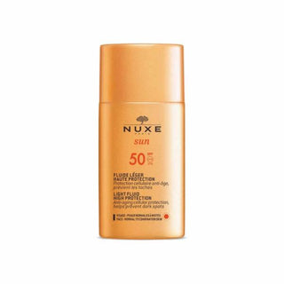 Nuxe Sun SPF50 Light Fluid: Lightweight & Non-Sticky Face Sunscreen for Normal to Combination Skin - Broad Spectrum Protection, Prevents Sunburn & Aging Nuxe Sun SPF50: Lightweight Face Sunscreen - Protect Your Skin! SPF50 sunscreen, lightweight sunscreen, non-sticky sunscreen, sunscreen for normal skin, sunscreen for combination skin, face sunscreen SPF50, broad spectrum sunscreen, daily sunscreen, Nuxe Sun SPF50, sunscreen, face sunscreen, sun protection, UVA protection, UVB protection, non-greasy sunscre