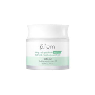 Make Prem Safe Me Relief Moisture Cream: Deep Hydration & Soothing for Sensitive Skin | Squalene, EWG Green, pH Balanced Make Prem Moisture Cream: Hydrate Sensitive Skin - EWG Green moisture cream, hydrating face cream, sensitive skin moisturizer, Make Prem cream, Safe Me Relief cream, squalene moisturizer, natural skincare, soothing cream for face, EWG Green skincare, pH balanced moisturizer, hydrating cream, face cream, sensitive skin, eczema relief, dry skin, redness relief, natural ingredients, squalene
