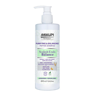 Mixup! Peptide Anti-Dandruff Shampoo for Oily Scalp & Dry Ends - Glycolic Acid, Zinc, & Climbazole Treatment - Balances Hair, Controls Sebum Mixup! Peptide Anti-Dandruff Shampoo - Oily Scalp & Dry Ends anti-dandruff shampoo, oily scalp dry ends shampoo, peptide shampoo, glycolic acid shampoo, dandruff treatment shampoo, itchy scalp shampoo, sebum control shampoo, balanced hair shampoo, shampoo for oily roots and dry ends, anti dandruff, oily scalp, dry ends, peptide, glycolic acid, dandruff treatment, itchy