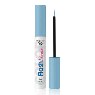 Golden Rose Flash Liner: Sky Blue Eyeliner - Intense Pigment, Long-Lasting, Easy Application for Vibrant Eye Makeup Golden Rose Sky Blue Eyeliner: Long-Lasting, Vibrant Color colored eyeliner, sky blue eyeliner, pigmented eyeliner, long lasting eyeliner, easy to apply eyeliner, vibrant eyeliner, makeup, eye makeup, flash liner, golden rose eyeliner, blue eyeliner, bold makeup, trendy makeup, long-wear eyeliner, smudge-proof eyeliner, intense color eyeliner, makeup for beginners, makeup for experts, cosmetic
