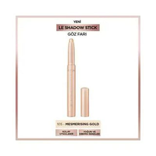 Loreal Paris Le Shadow Stick: Mesmerizing Gold Eye Shadow - Easy Application, Shimmering Color, Quick Makeup Routine Loreal Paris Gold Eye Shadow Stick - Easy, Shimmering Application Loreal Paris eye shadow, gold eye shadow stick, easy apply eye shadow, Mesmerizing Gold eye shadow, shadow stick, makeup, eye makeup, eye shadow, eye makeup, gold eye shadow, shimmering eye shadow, quick makeup, easy makeup, beginner makeup, affordable makeup, cosmetic, eye enhancement, beauty, gifts for her, makeup for travel,