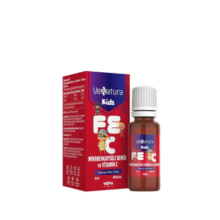 VeNatura Kids Mikroenkapsüle Demir ve Vitamin C Takviye Edici Gıda 20 ml - Children's Dietary Supplement with Iron & Vitamin C VeNatura Kids Iron & Vitamin C Supplement - Supports Healthy Growth children's dietary supplement, iron supplement for kids, vitamin C for children, microencapsulated iron, VeNatura Kids supplement, kids health, nutritional supplement, immune system support, dietary supplement for children, healthy iron levels, kids nutrition