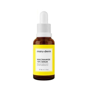 Maruderm Niacinamide 10% Serum: Hyaluronic Acid + Panthenol - Reduce Pores, Improve Skin Tone, Hydrating Face Serum (1 fl oz) Maruderm Niacinamide Serum: Reduce Pores & Improve Skin Tone Niacinamide serum, Hyaluronic acid serum, Skin balancing serum, Face serum for oily skin, Serum for uneven skin tone, Fragrance-free skin serum, Niacinamide 10% serum, Skin care serum, Niacinamide, Hyaluronic Acid, Panthenol, oily skin, combination skin, sensitive skin, redness reduction, pore minimizer, skin hydration, ski