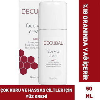 Decubal Moisturizing Face Cream for Dry & Sensitive Skin - Fragrance-Free, Natural Ingredients - 1.69 fl oz Decubal Face Cream for Dry Skin - Fragrance-Free & Natural moisturizing face cream, dry skin care, sensitive skin moisturizer, fragrance-free face cream, natural ingredients skincare, dry skin relief, sensitive skin solution, nourishing face cream, hydrating moisturizer, skincare for dry skin, Decubal Face Vital, face cream for dry skin, natural face moisturizer