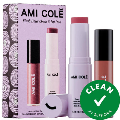 Flush Hour Cream Blush & Lip Oil Set - Natural Makeup for Hydrating Cheeks & Lips, Cruelty-Free, Multi-Purpose Cosmetic 