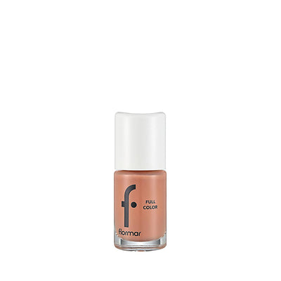 Flormar Full Color Nail Polish - High Pigment, Long Lasting, Glossy Finish - FC45 Peach Sparkler