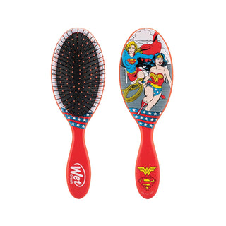 Wet Brush Justice League Supergirl And Wonder Woman Hair Brush - Unique Detangling Brush for Fans of DC Comics Superheroines Wet Brush Justice League Hair Brush - Supergirl & Wonder Woman Wet Brush, Justice League hair brush, Supergirl hair accessories, Wonder Woman hair brush, themed hair brush, DC Comics hair accessories, superhero hair care, unique hair brushes, detangling hair brush, gentle hair brush, licensed character hair brush, collectible hair brushes