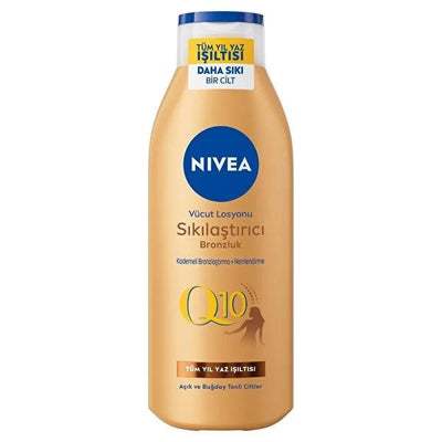 Nivea Q10 Firming & Tanning Body Lotion - Moisturizing, Dermatologically Approved - 6.76 fl oz