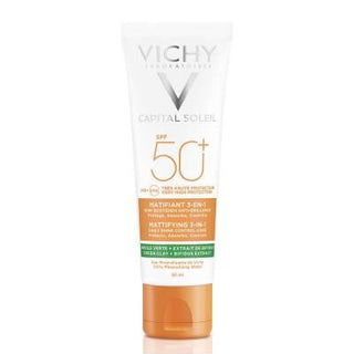 vichy capital soleil spf 50 mattifying sunscreen, 50ml vichy sunscreen bottle with matte finish Vichy Capital Soleil SPF 50+ - Mattifying Sunscreen | 50ml Vichy Capital Soleil SPF 50+ Mattifying Sunscreen 50ml vichy, sunscreen, spf-50, mattifying, sensitive-skin, water-resistant, hypoallergenic, daily-sunscreen, non-comedogenic, ai-generated