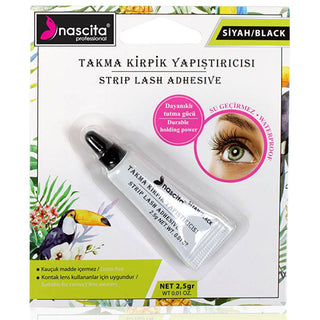 Nascita False Eyelash Glue 05 packaging, Nascita eyelash glue applicator Nascita False Eyelash Glue 05 - Waterproof & Long-Lasting for Makeup Enthusiasts Nascita False Eyelash Glue 05 - Waterproof & Durable nascita, false-eyelash-glue, makeup, waterproof, long-lasting, beauty, eyelashes, ai-generated, durable-hold, contact-lense-safe