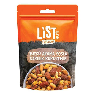 List Flavours Smoked Sauce Flavored Mixed Nuts 150g - Savory Snack with Almonds, Corn, and Peanuts List Flavours Smoked Sauce Mixed Nuts 150g Mixed Nuts, Flavored Nuts, Smoked Sauce Nuts, Turkish Snacks, Kuruyemiş, Tütsü Soslu, Savory Snacks, Nut Mix, Spicy Nuts, Snack Mix, Bold Flavors, Crunchy Snacks, Savory Treats, Gourmet Nuts