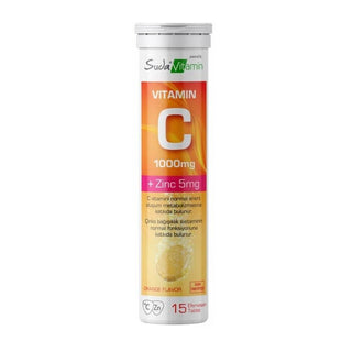 Vitamin C 1000 mg in water +Zinc 5 mg 15 Effervescent Tablets