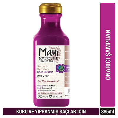 Maui Moisture Shea Butter Shampoo - Sulfate Free, Silicone Free Vegan Shampoo for Dry Damaged Hair Repair & Intense Mois