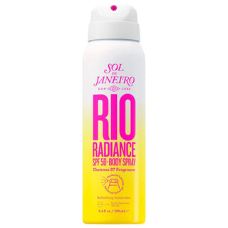 Sol de Janeiro Mini Rio Radiance SPF 50 Body Spray Sunscreen: Hydrating, Broad Spectrum Protection with Niacinamide & Coconut Water Sol de Janeiro SPF 50 Body Spray Sunscreen - Hydrating Protection body spray sunscreen, SPF 50 sunscreen, broad spectrum sunscreen, sunscreen with niacinamide, hydrating sunscreen, water resistant sunscreen, sunscreen for body, beach sunscreen, sunscreen with coconut water, sunscreen with antioxidants, sun protection, skin hydration, radiant skin, beachy scent, Cheirosa '87 sce