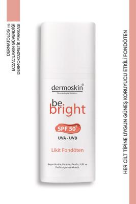 dermoskin be bright spf50+ liquid foundation medium 33ml bottle, dermoskin be bright foundation application on skin Dermoskin Be Bright SPF50+ Liquid Foundation - Medium | 33ml Dermoskin Be Bright Liquid Foundation SPF50+ | Medium 33ml foundation, sp50, liquid-foundation, makeup, beauty, skincare, dermoskin, cosmetic, moisturizing, ai-generated