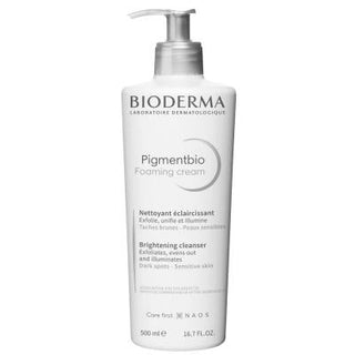 Bioderma Pigmentbio Foaming Cream Cleanser - Reduces Hyper-Pigmentation, Gentle & Hypoallergenic Bioderma Pigmentbio Foaming Cream Cleanser - Hyper-Pigmentation Solution Bioderma Pigmentbio Foaming Cream, Foaming Cream Cleanser, Hyper-pigmentation skincare, Hypoallergenic skincare, Dermatologically tested cleanser, Glycolic Acid skincare products, skincare for hyper-pigmentation, sensitive skin care, gentle cleanser, non-greasy moisturizer, brightening skincare, Licorice Extract skincare, Niacinamide benefi